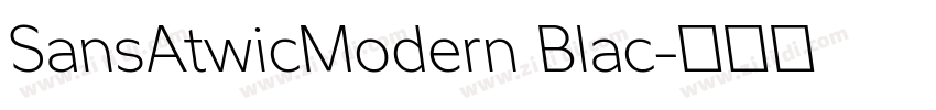SansAtwicModern Blac字体转换